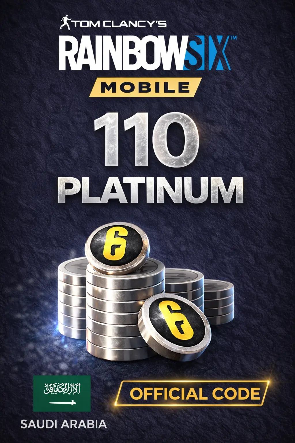 Rainbow Six Mobile - 110 Platinum Code (Saudi Arabia)