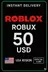 Roblox 50 usd Game Card (US)