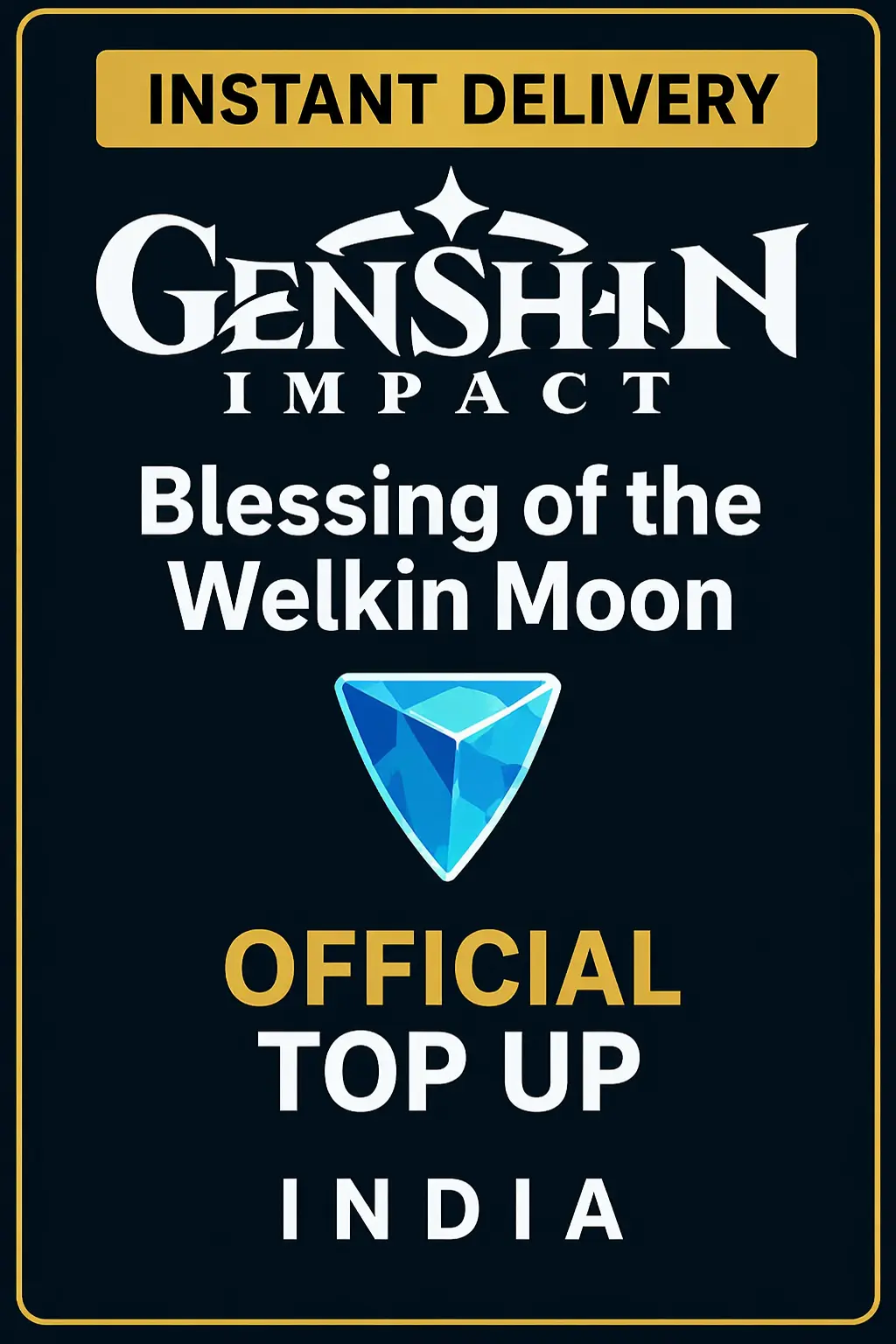 Genshin Impact Blessing Welkin Moon Top Up (India)