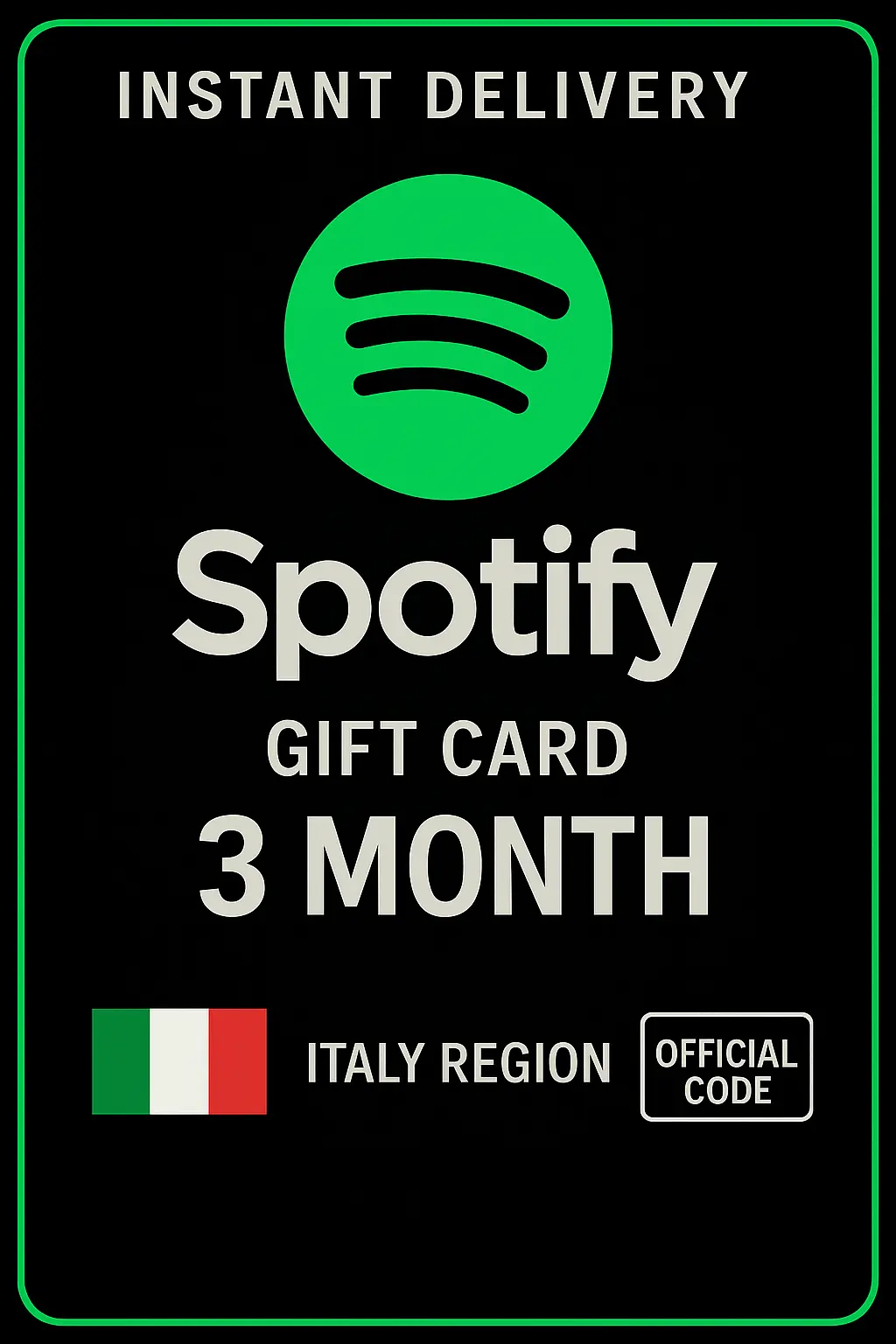 Carta regalo Spotify Italia - 3 mesi IT Carta regalo Spotify Italia - 3 mesi IT