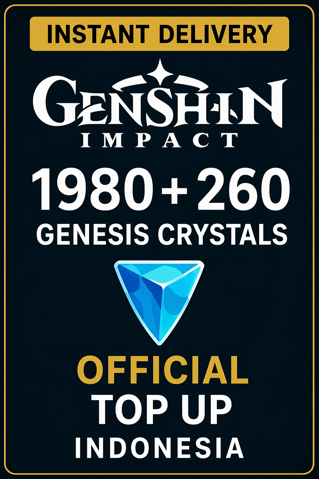 Genshin Impact 1980+260 Genesis Crystals Top Up (Indonesia)