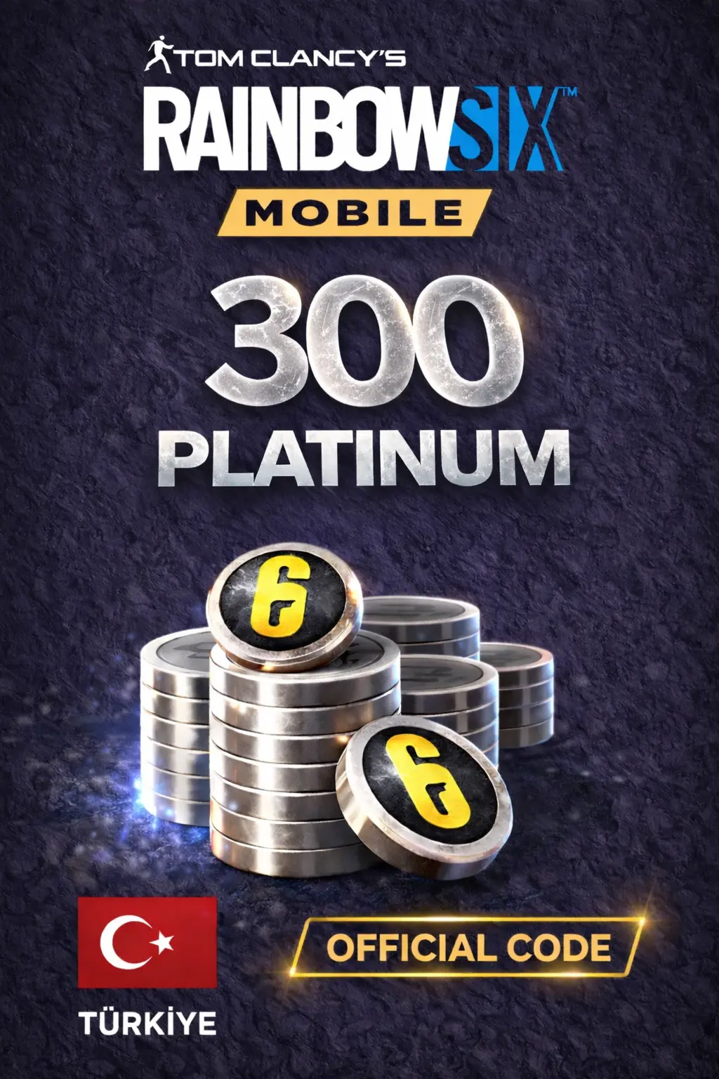 Rainbow Six Mobile - 300 Platinum Code (Turkiye)