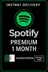 Spotify Gift Card Algeria - 1 Month Premium