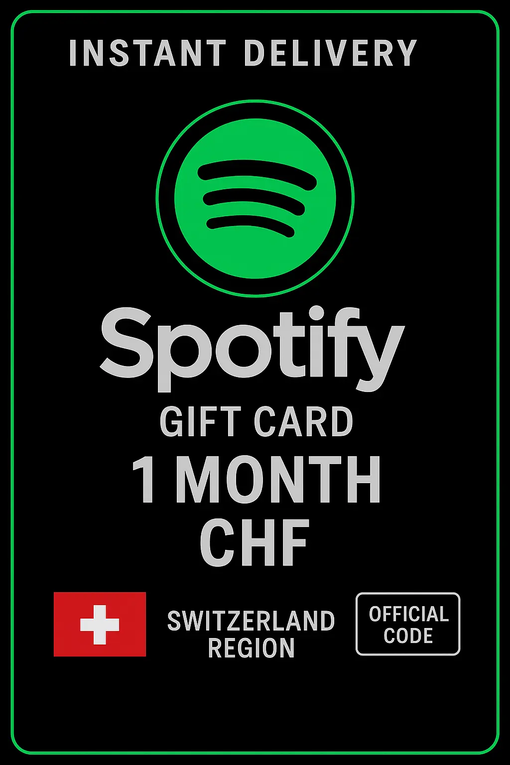 Spotify Geschenkkarte Schweiz - 1 Monat CHF Spotify Geschenkkarte Schweiz - 1 Monat CHF