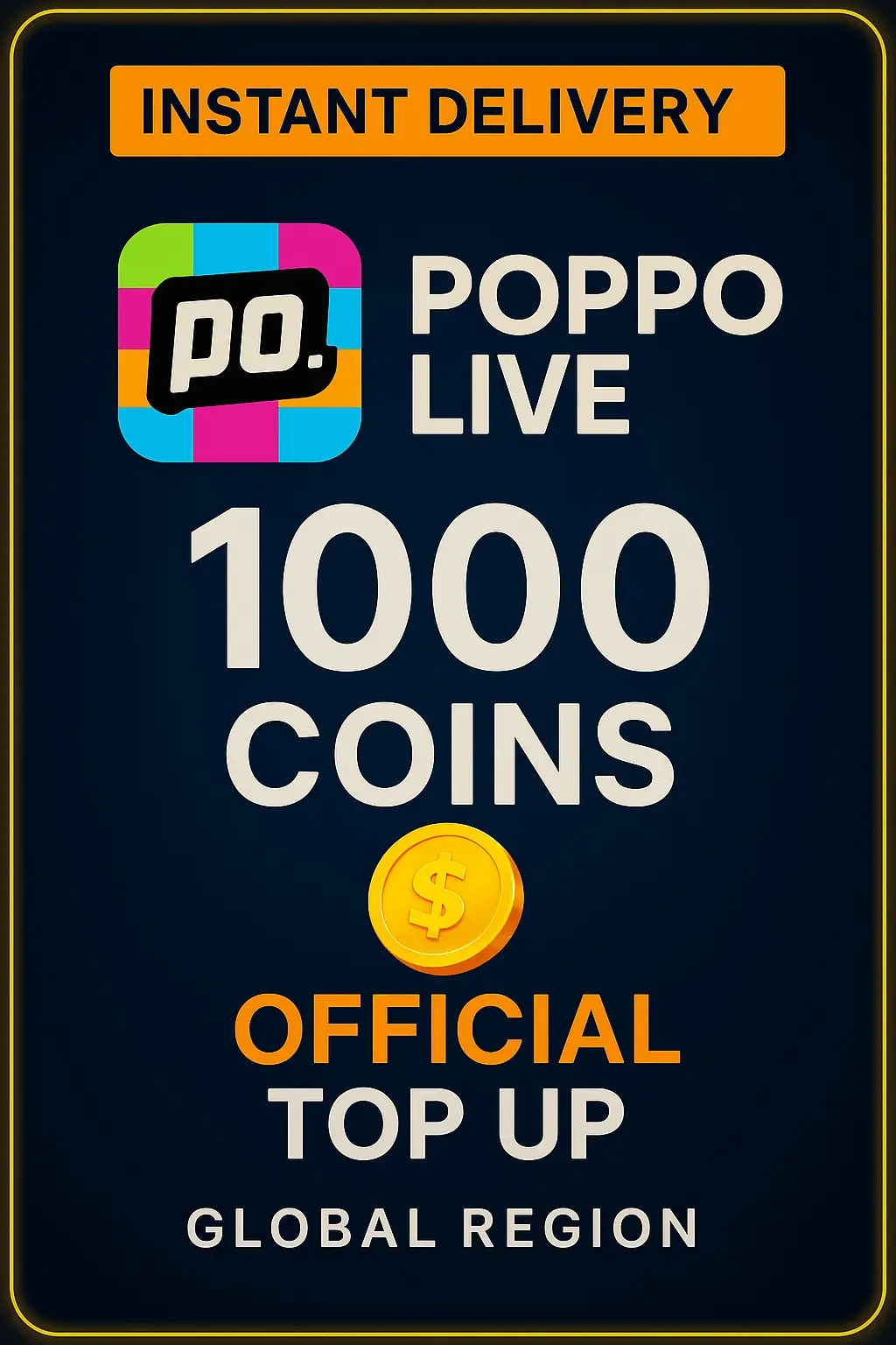 Poppo Live - 1000 Coins (Top-Up) Poppo Live - 1000 Coins (Top-Up)