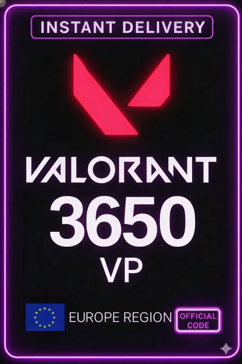 Valorant Points - 3650 VP (EU Server)
