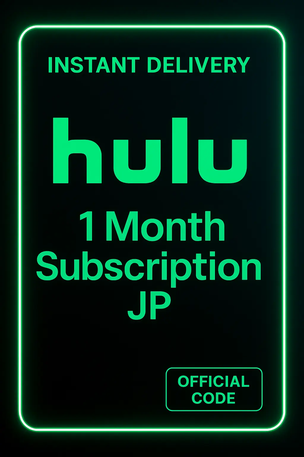 Hulu 1 Month Subscription JP