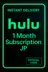 Hulu 1 Month Subscription JP