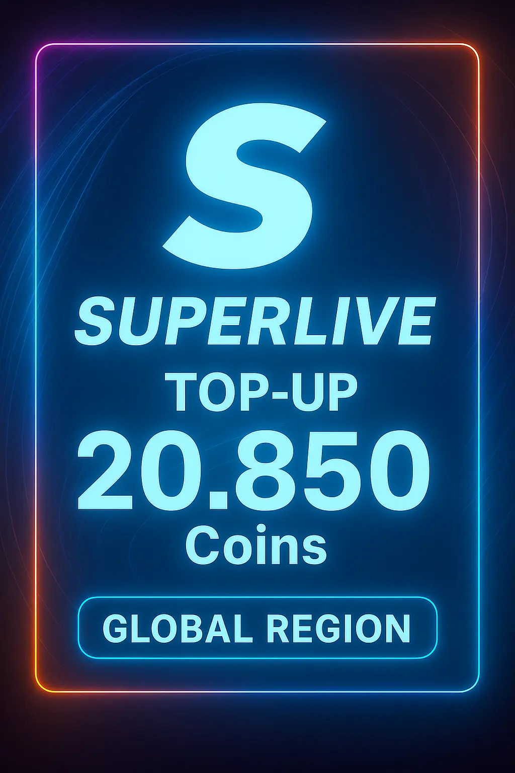SuperLive 20.850 Coins Top-Up (Global)