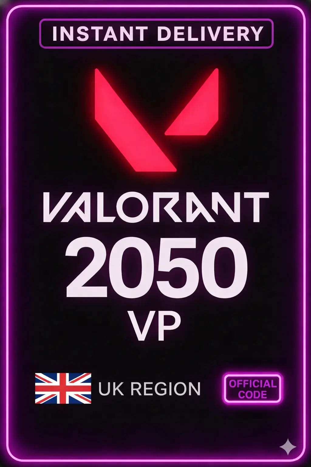 Valorant Points - 2050 VP (UK Seerver)