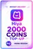 Hiya - 2000 Coins Top-Up (MENA)
