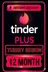 Tinder Plus Kóði - 12 Mánuðir