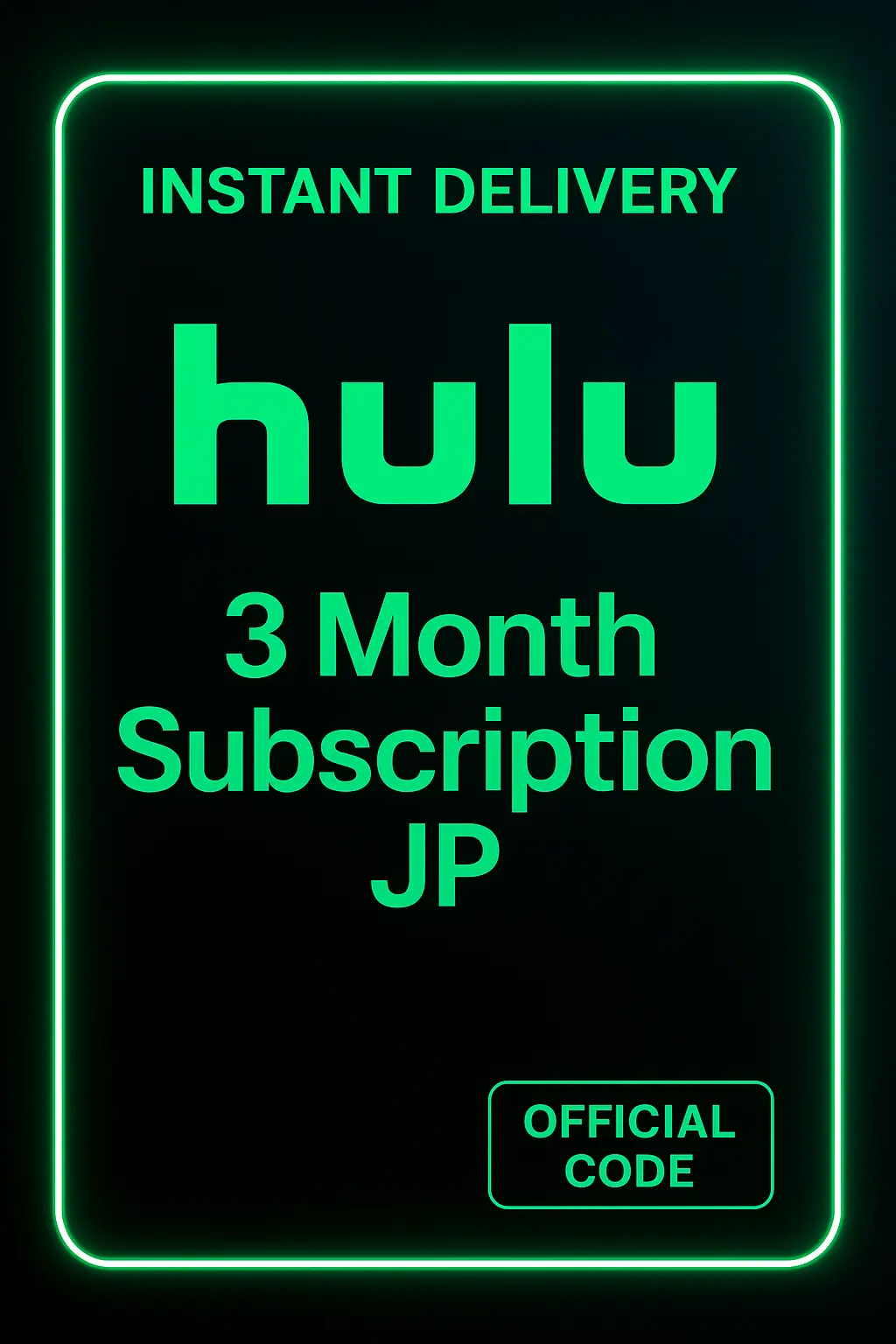 Hulu 3 Month Subscription JP