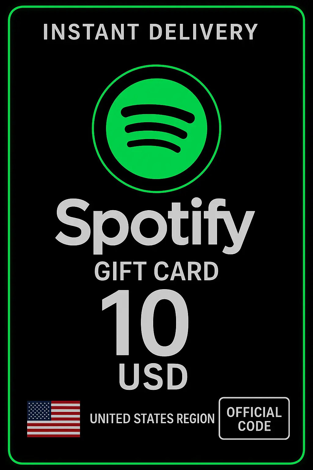 Spotify Gift Card - 10 Usd Spotify Gift Card - 10 Usd