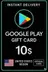 Подарочная карта Google Play - США 10 $
