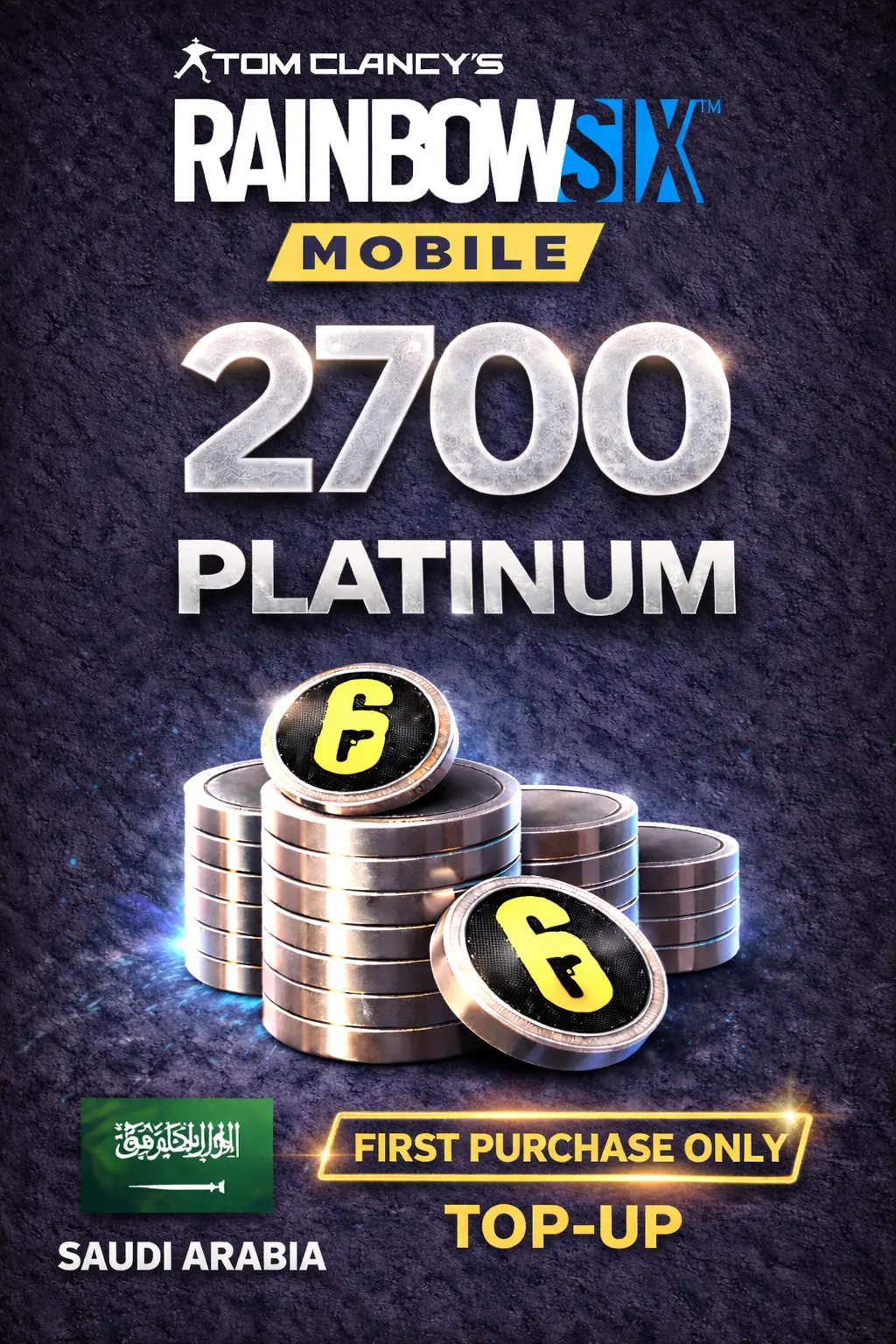 Rainbow Six Mobile - 2700 Platinum (FIRST PURCHASE ONLY) (Saudi Arabia)