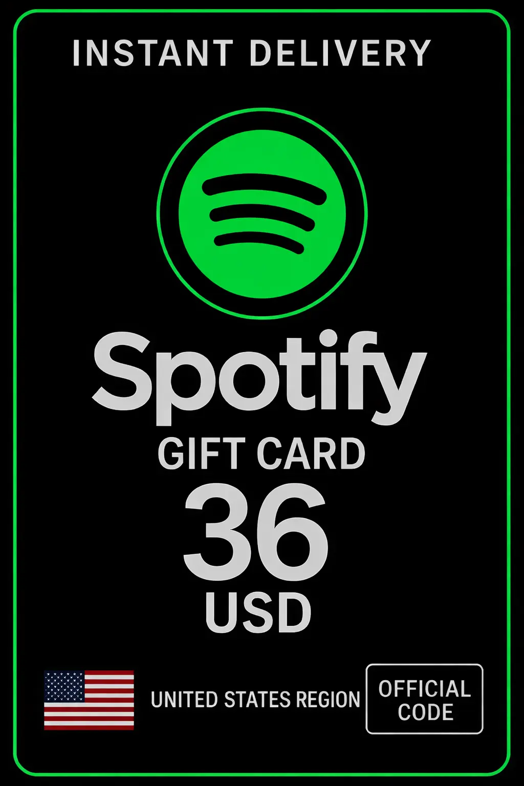 Spotify Gift Card - 36 Usd