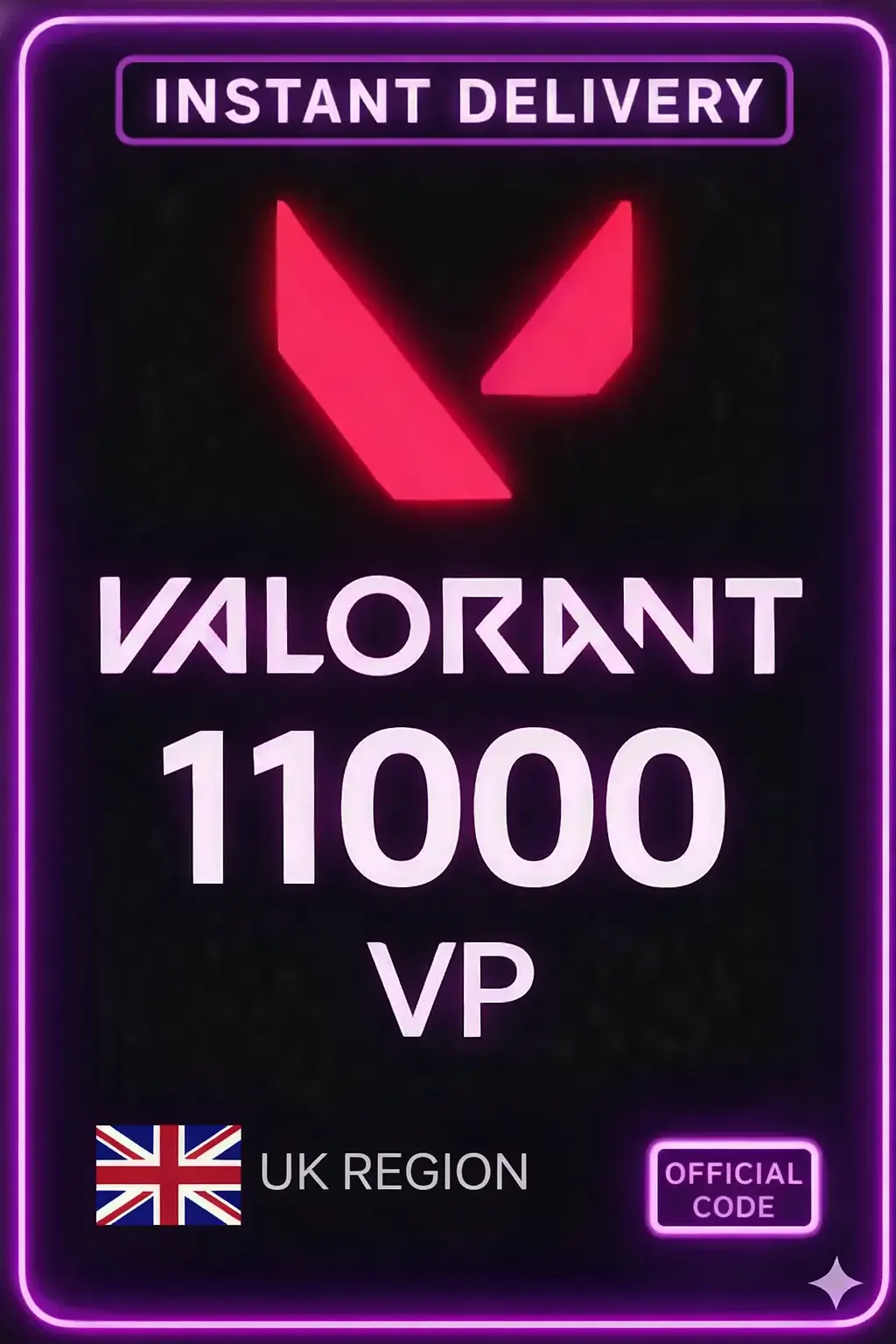Valorant Points - 11000 VP (UK Seerver)