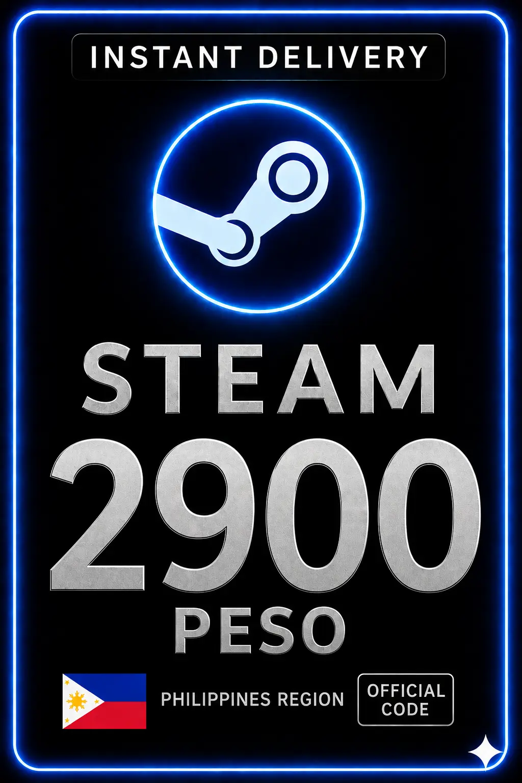 Steam Wallet Code 2900 Peso PH