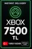 Xbox 7500 TL Hediye Kartı ( Türkiye )