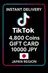 TikTok 4800 Coins Gift Card 10000 JPY (Japan)