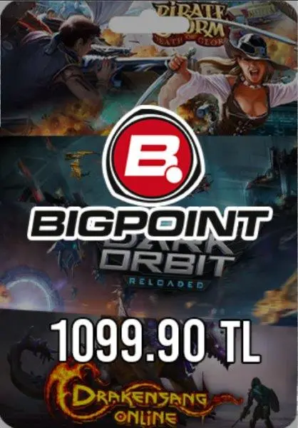 Bigpoint 1099,90 TL Gutschein Bigpoint 1099,90 TL Gutschein