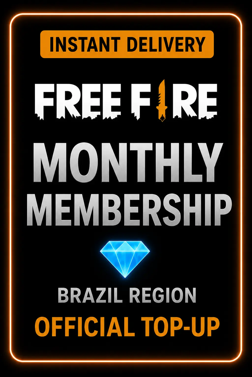 Free Fire - Monthly Membership Top-Up (Brazil)