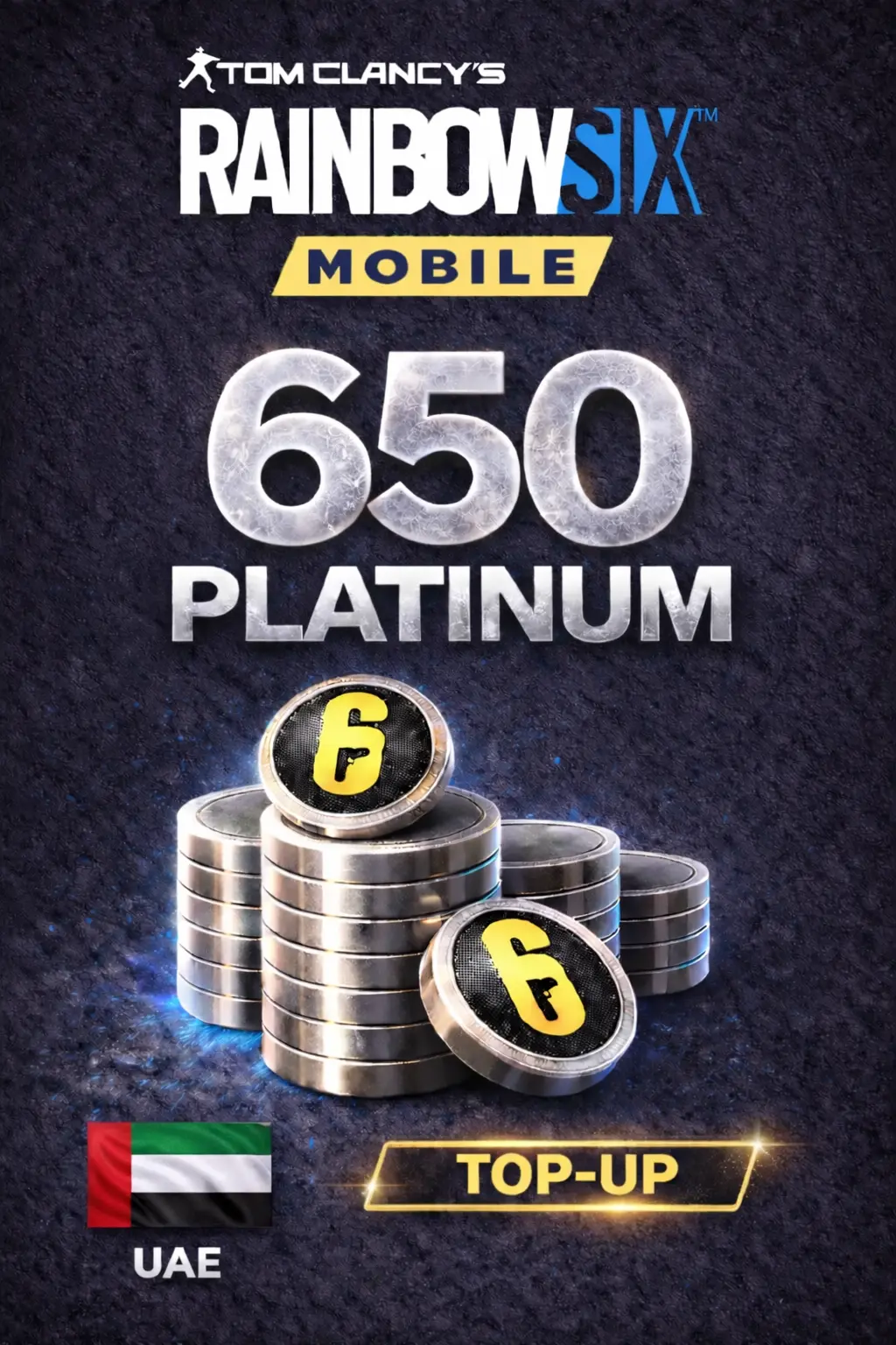 Rainbow Six Mobile - 650 Platinum Top-Up (UAE)