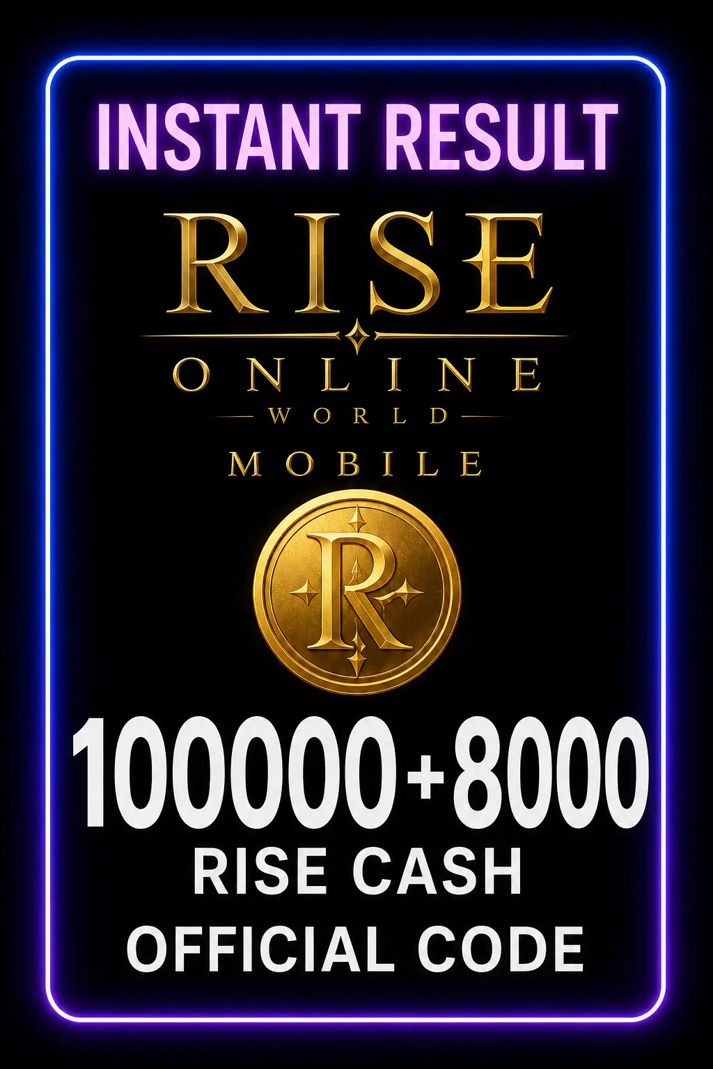 Rise Online World Mobile 100000 + 8000 Rise Cash