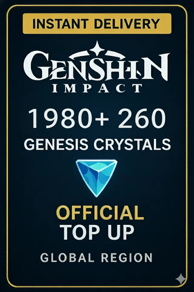 Recarga de Crystals Génesis 1980+260 de Genshin Impact