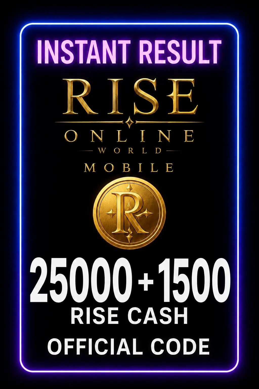 Rise Online World Mobile 25000 + 1500 Rise Cash