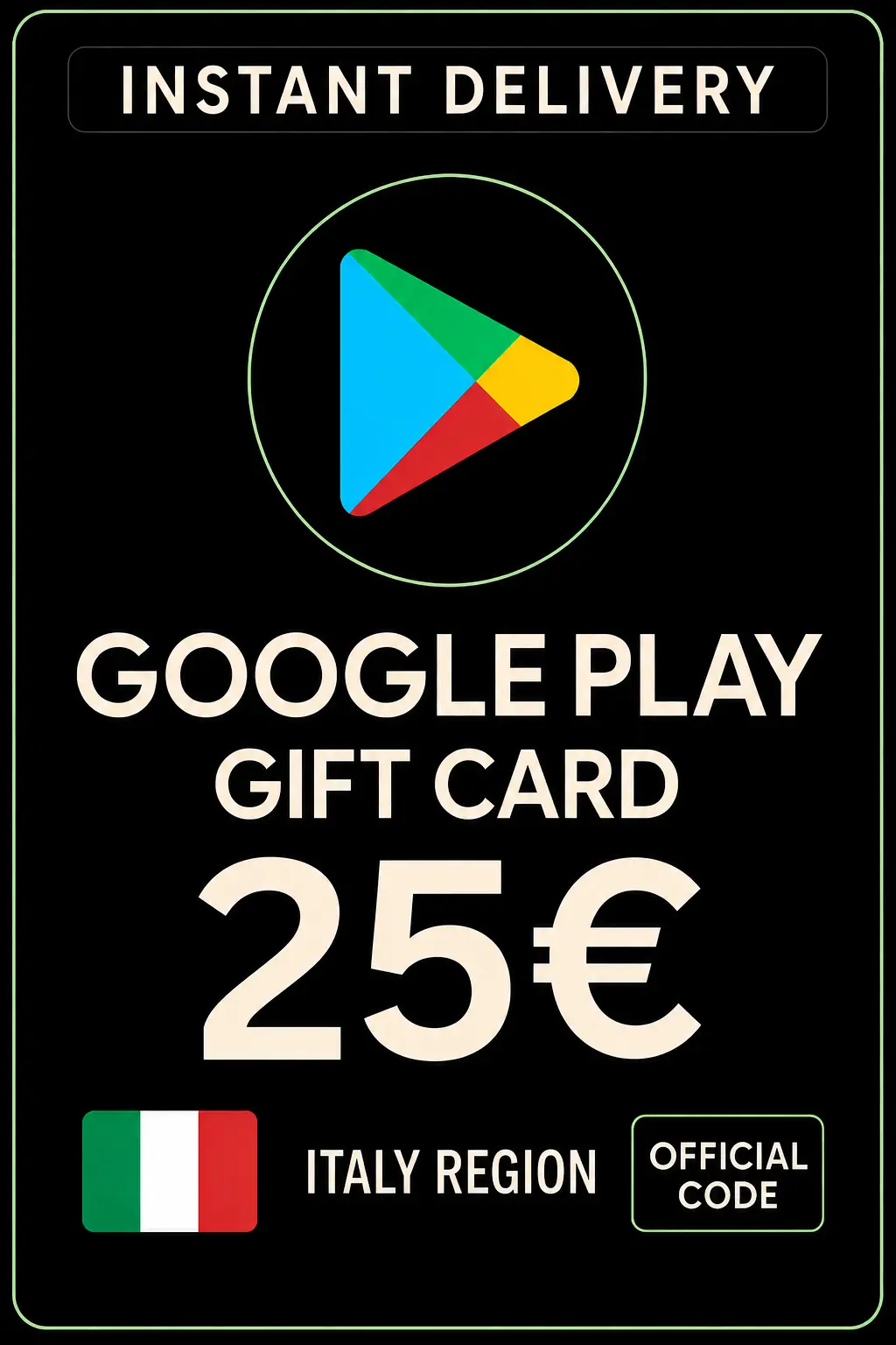 Google Play Gift Card - Italy 25 € IT