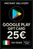 Google Play Gift Card - Italy 25 € IT
