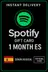 Spotify dovanų kortelė Ispanija - 1 mėnuo ES