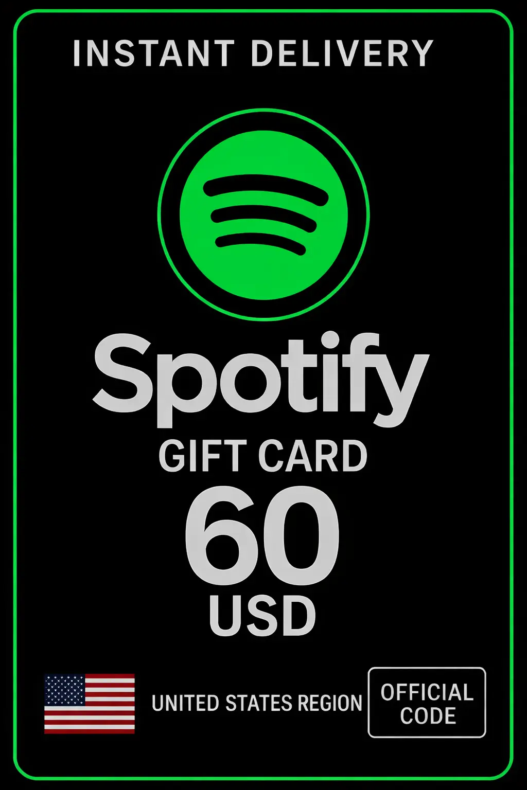 Spotify dāvanu karte - 60 USD