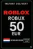 بطاقة لعبة روبلوكس بقيمة 50 يورو (NL)