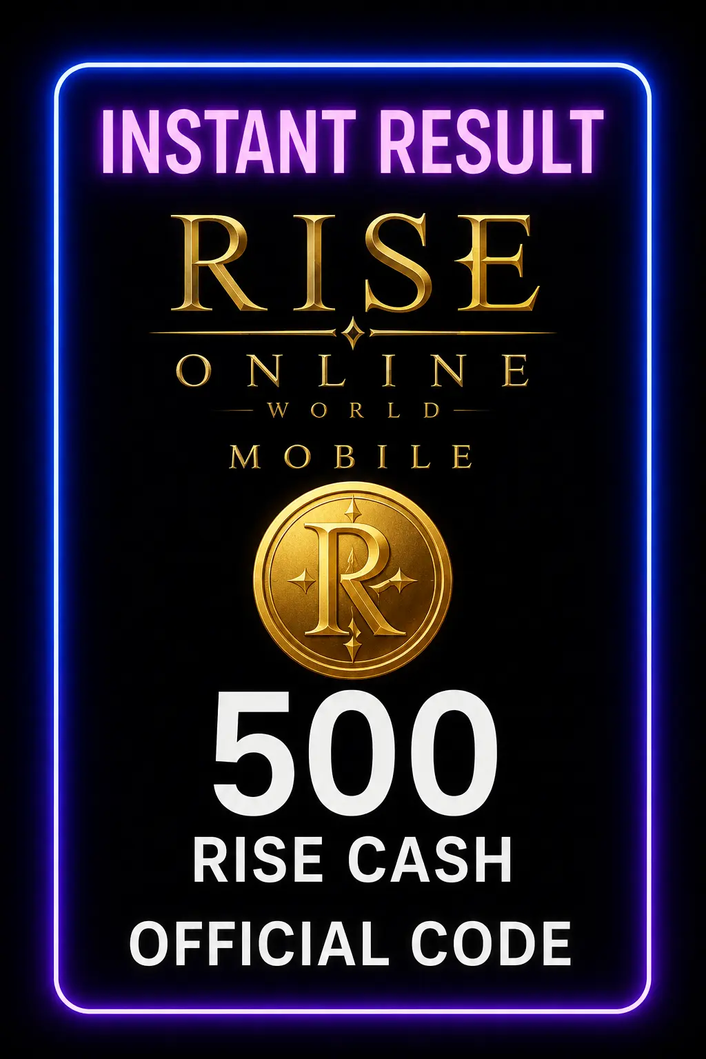Rise Online World Mobile 500 Rise Cash