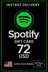 Spotify Gift Card - 72 Usd