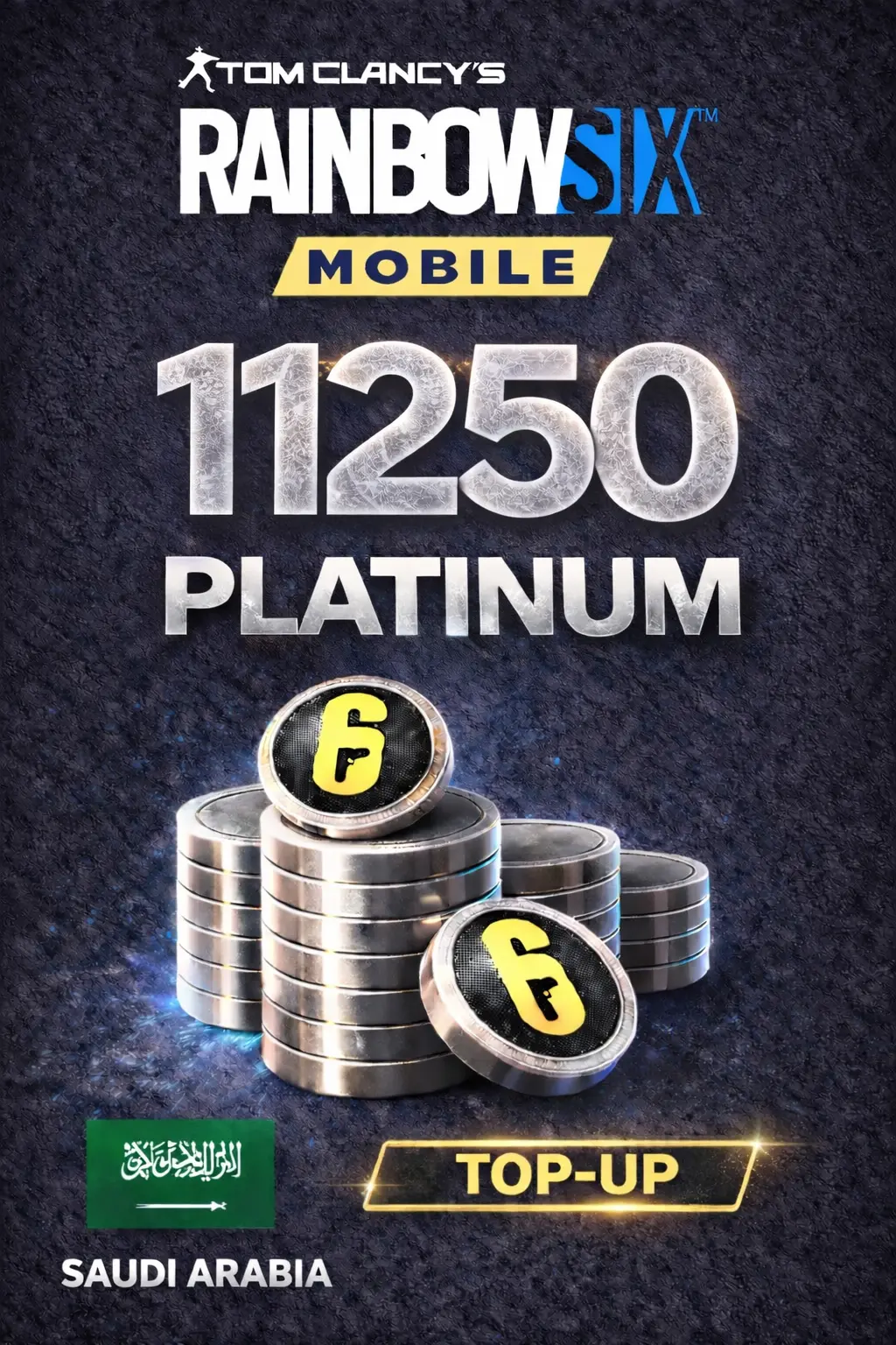 Rainbow Six Mobile - 11250 Platinum Top-Up (Saudi Arabia)