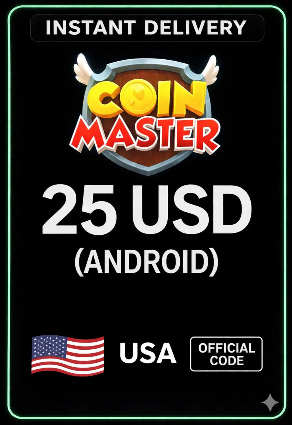 Coin Master (Android) - 25 $ US