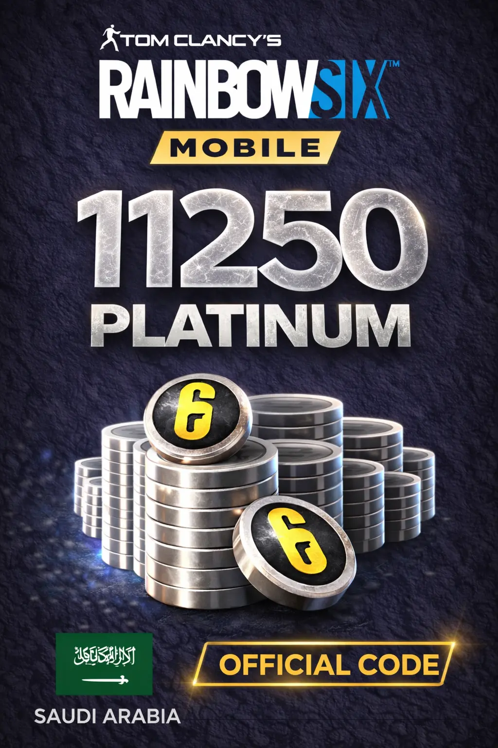 Rainbow Six Mobile - 11250 Platinum Code (Saudi Arabia)