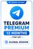 Telegram - Premium 12 Months (Top-Up)