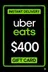 Uber Eats Gift Card - 400$ (USA)