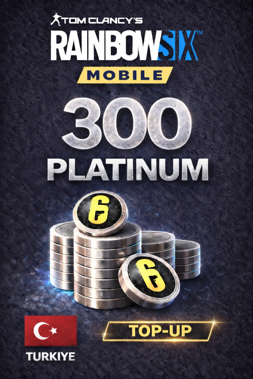 Rainbow Six Mobile - 300 Platinum Top-Up (Turkiye)