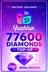 Yaahlan - 77600 Diamonds Top-Up (MENA)