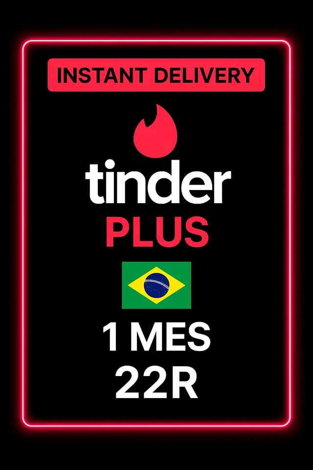 Tinder Plus 1 Month 22R - Brazil