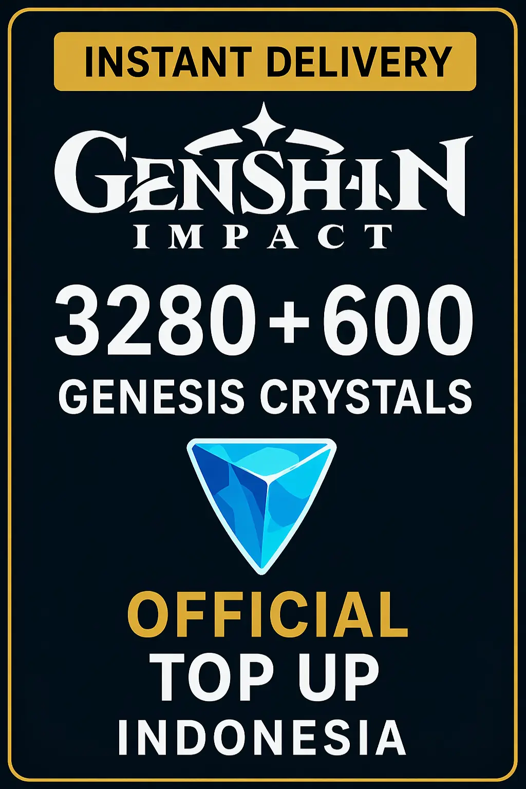 Genshin Impact 3280+600 Genesis Crystals Top Up (Indonesia)