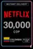 Netflix礼品卡 30.000 COP