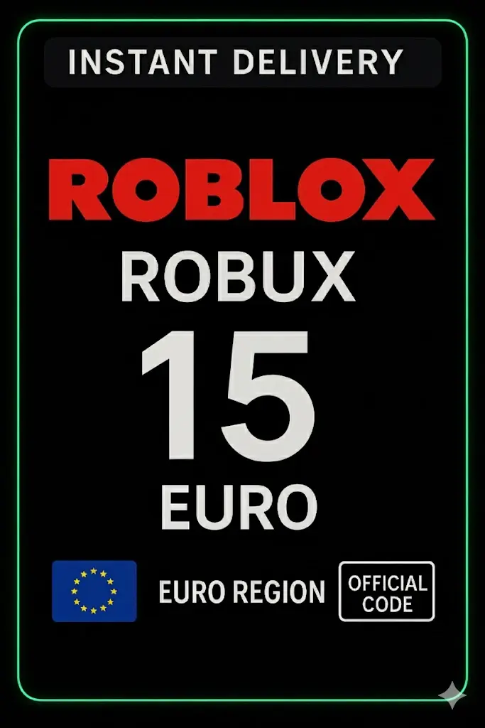 Tarjeta de juego de 15 euros de Roblox (UE) Tarjeta de juego de 15 euros de Roblox (UE)