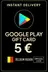 Google Play Hediye Kartı Belçika 5 € (BE)
